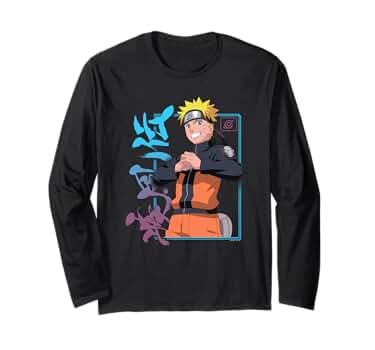 Amazon.com: Naruto Shippuden Naruto Kanji Frame Long Sleeve